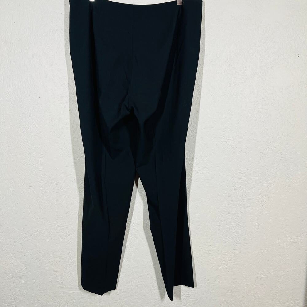 Lafayette 148 New York Chrystie Trouser Straight Pleated Pant Black Career - 12 - Picture 4 of 7